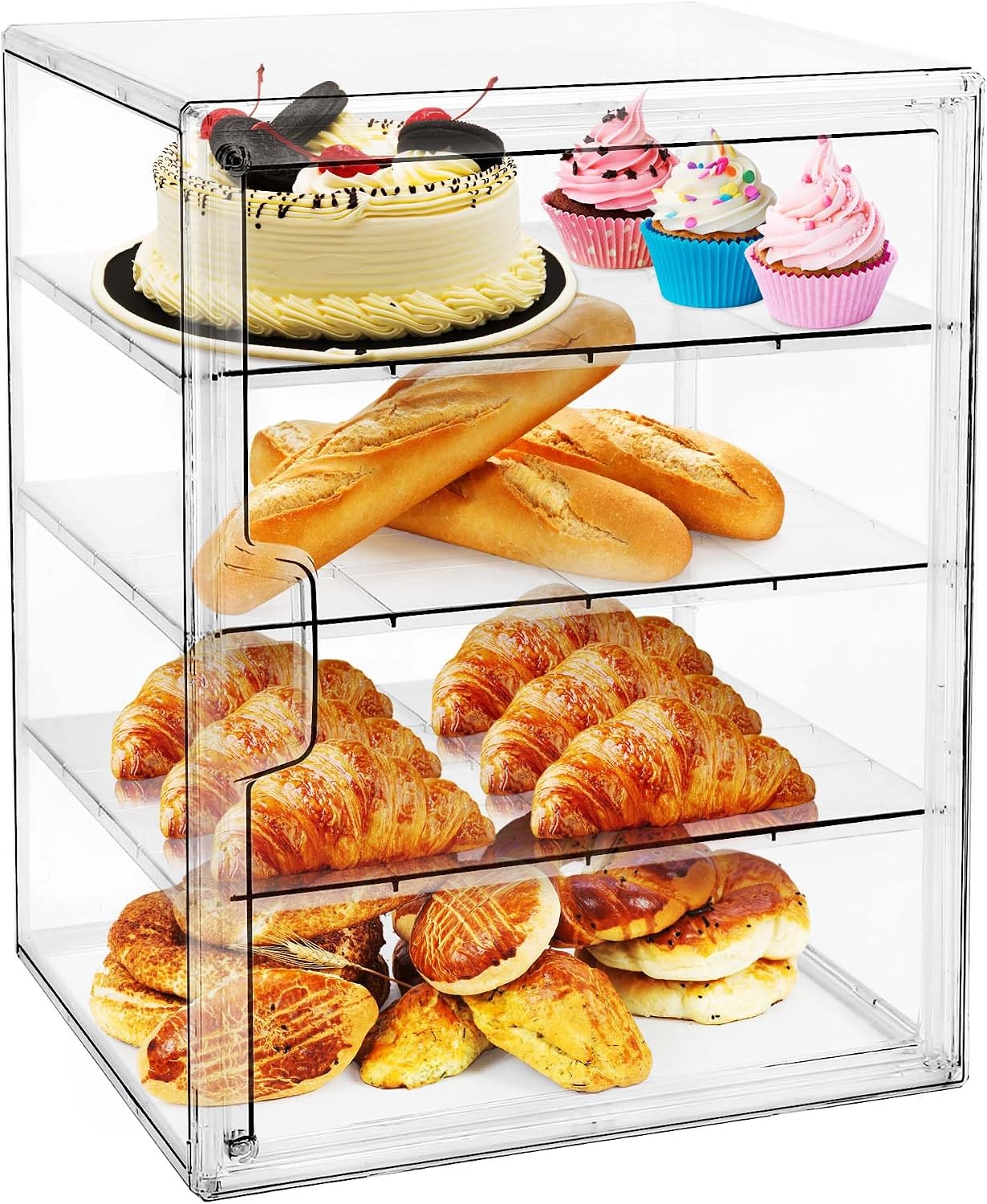 Kitchen Appliances Rack - Gebäckvitrine, Brotkasten für die Küchenarbeitsplatte, 4-stufiger
